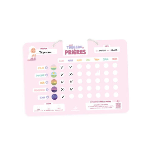 Mon Tableau De Prières (Pour Fille)